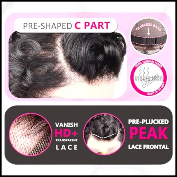 Short Curly Pixie Cut Glueless Wig Human Hair 13x4 HD Lace Frontal